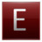 Letter E red Icon